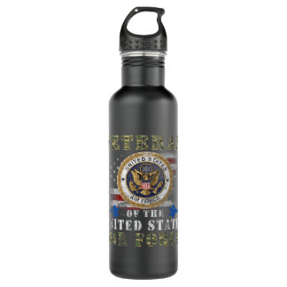 Air Force Veteran Veteran Day Gift for Mens Womens 710 Ml Water Bottle