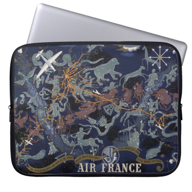 Air France : De nuit et de jour dans tous les ciel Laptop Sleeve (Front)