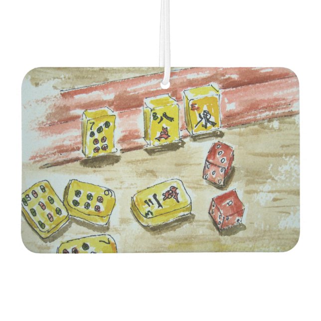 Air Freshener for the Mah Jongg (mahjong) Lover (Front)