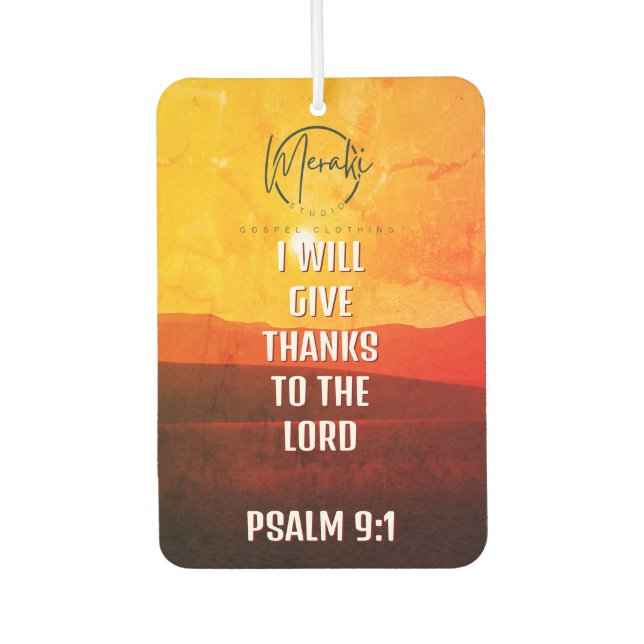 Air Freshener gratitude to the Lord. (Front)