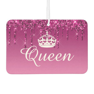 Air Freshener - Queen Crown Drip Glitter Magenta