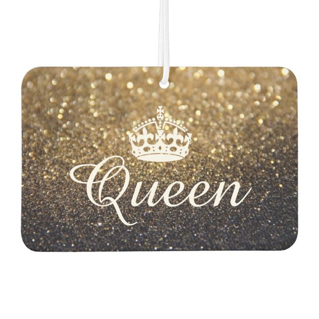 Air Freshener - Queen Crown Glitter Gold (Front)