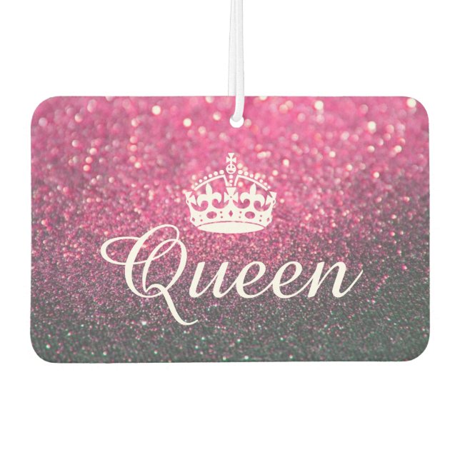 Air Freshener - Queen Crown Glitter Pink (Front)