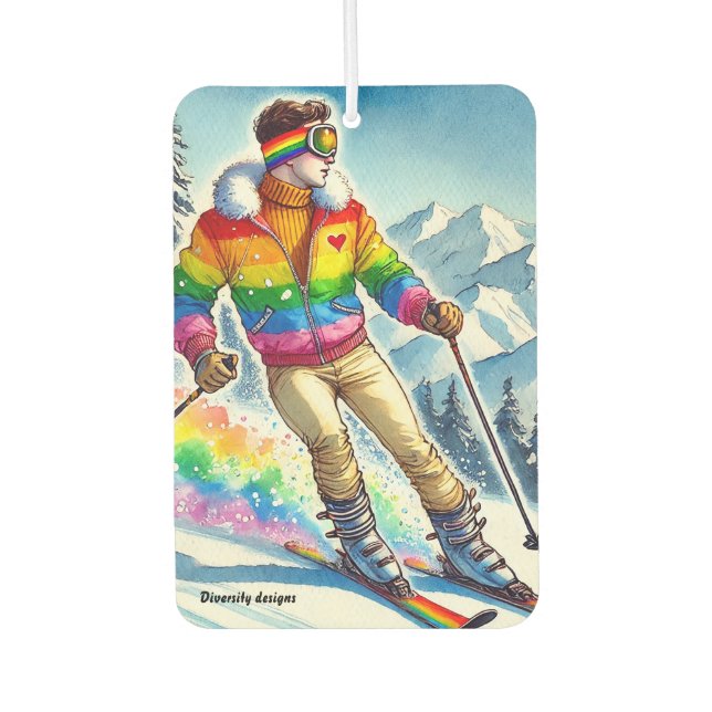 Air Freshener - Skiing with pride (Front)