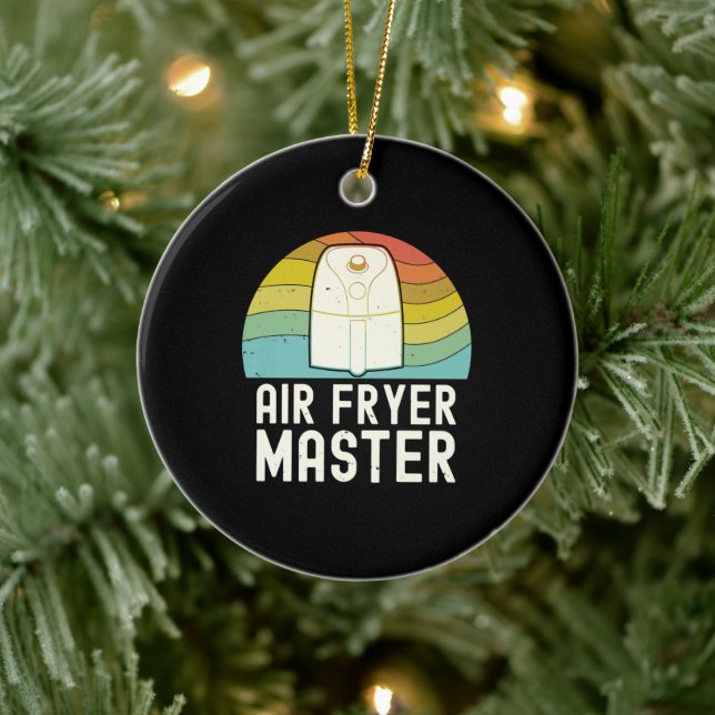 Air Fryer Master Cook| Food Lover Foodie Ceramic Ornament (Tree)