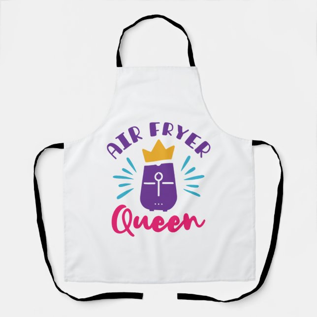 Air Fryer Queen Cook Cooking Chef Women Girls Apron (Front)