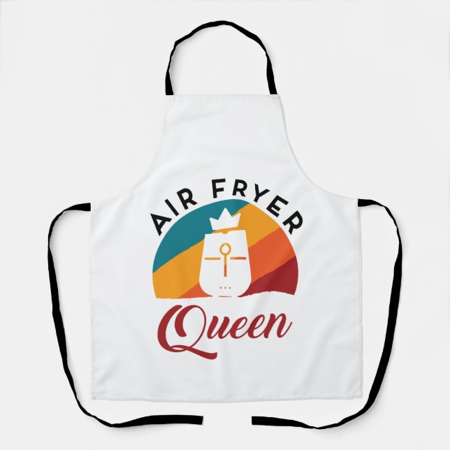 Air Fryer Queen Fried Food Cooking Cook Apron (Front)