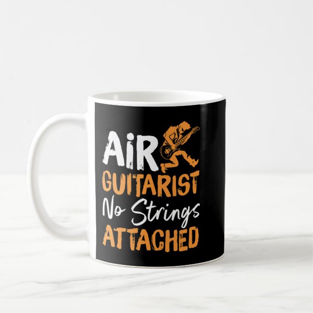 Air Guitarist No Strings Attached Dad Guitar And B Coffee Mug (Left)