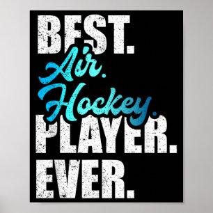 Air Hockey Player Vintage Sport Athlete Play Game Poster