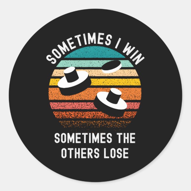 Air Hockey Saying Winner In Air Hockey Classic Round Sticker (Front)