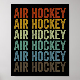 Air Hockey Sports Retro Poster
