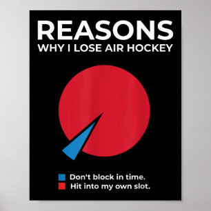 Air Hockey T-shirt Air Hockey Fan Table Hockey Shi Poster