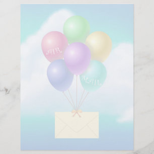 Air Mail -  8.5" x 11" Stationery Sheet