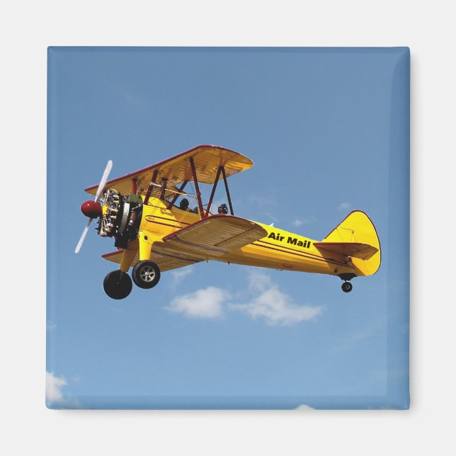 Air Mail Biplane Magnet (Front)