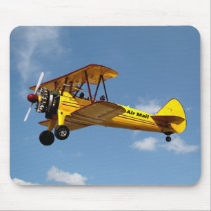 Air Mail Biplane Mouse Pad