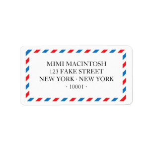 Air Mail Designed Address Labels