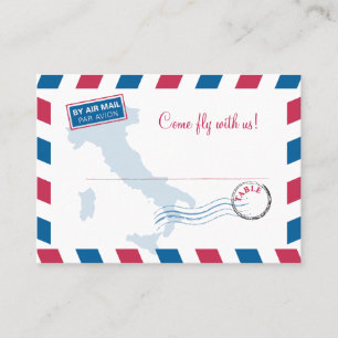 Air Mail Escort/Seating Card Wedding