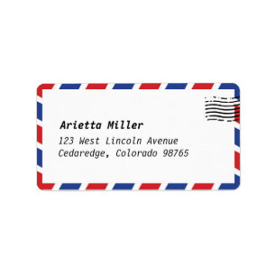 Air Mail Look Label