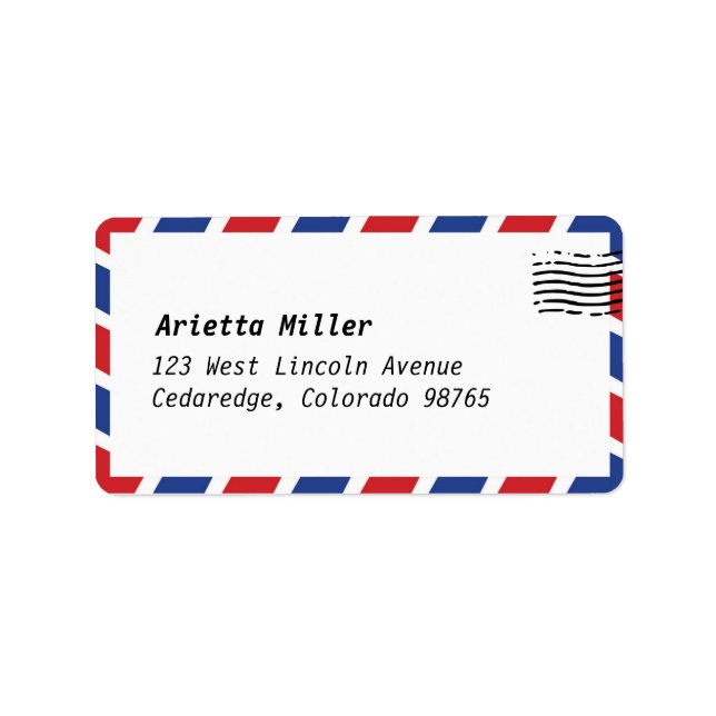 Air Mail Look Label (Front)
