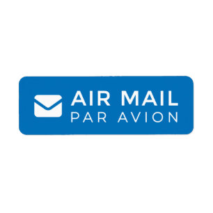 AIR MAIL PAR AVION  手紙 エアメールシール mail letter ラベル Return Address Label