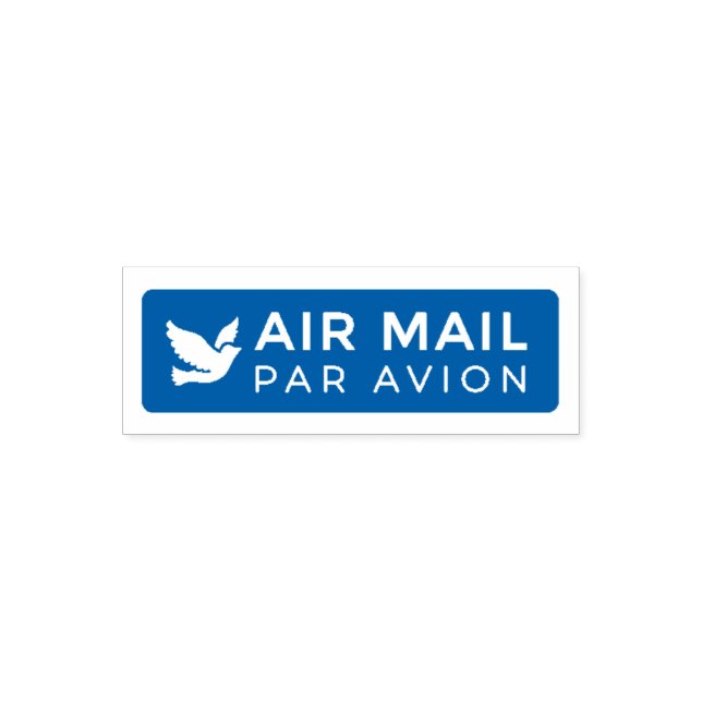 AIR MAIL PAR AVION 鳥 エアメールスタンプ bird birds セルフインキング Self-inking Stamp (Design)
