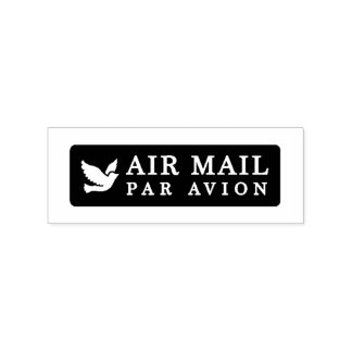 AIR MAIL PAR AVION 鳥 エアメールスタンプ bird birds ラバースタンプ Rubber Stamp