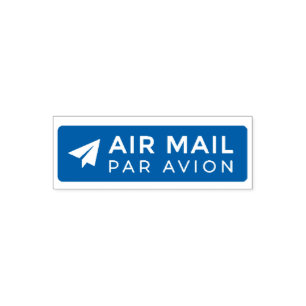 AIR MAIL PAR AVION Airmail Stamp paper airplane o