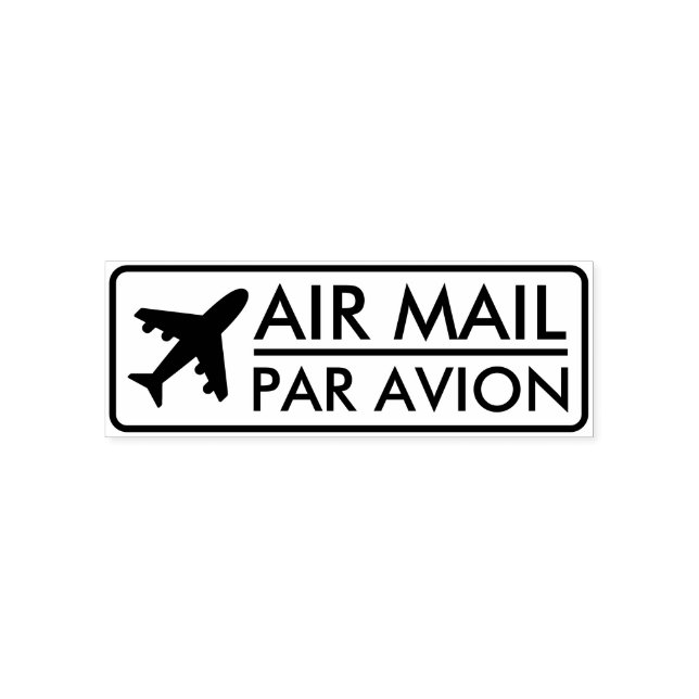 Air Mail - Par Avion (with aeroplane) Self-inking Stamp (Design)