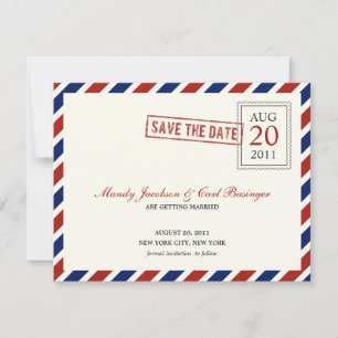 Air Mail Save The Date Announcement
