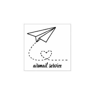 Air Mail Service Shipping Rubber Stamp