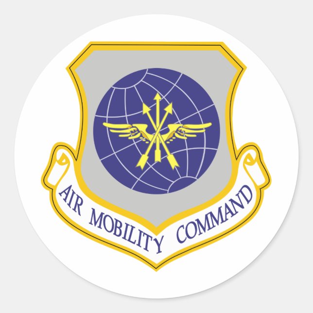 Air Mobility Command Classic Round Sticker (Front)