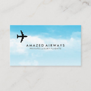 Air Plane Flight Attendant Pilot Airline Business Card