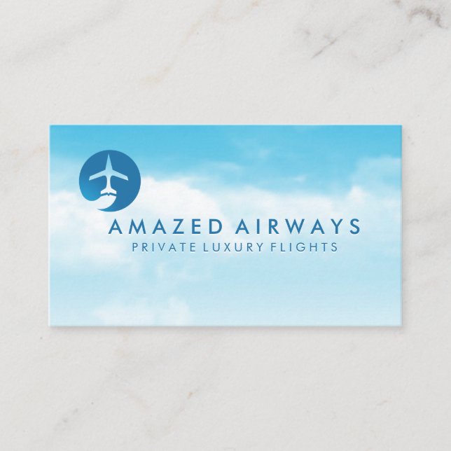 Air Plane | Flight Attendant | Pilot | Airline Business Card (Front)