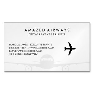 Air Plane Flights Magnetic Business Card