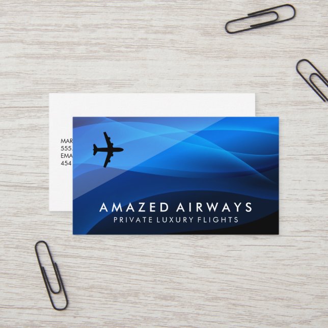 Air Plane Logo | Travelling Business Card (Front/Back In Situ)