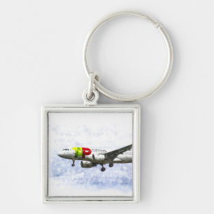 Air Portugal Airbus A319 Art Key Ring