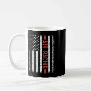 Air Racing American Flag 4th Of July Racer Novelty Coffee Mug