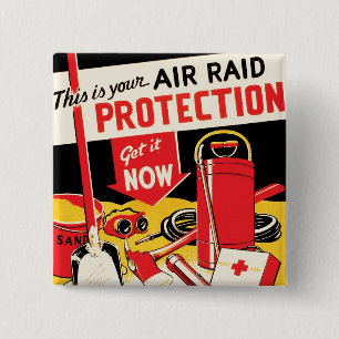 Air Raid Protection 15 Cm Square Badge