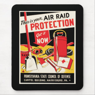 Air Raid Protection Mouse Pad