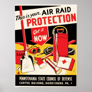 Air Raid Protection Poster