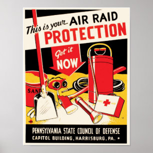 Air Raid Protection Poster