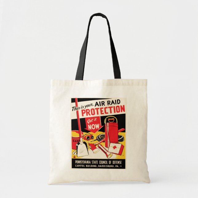 Air Raid Protection Tote Bag (Front)