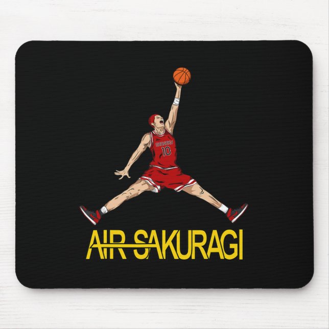 Air Sakuragi Anime Style Bysketbyll Design  Mouse Pad (Front)