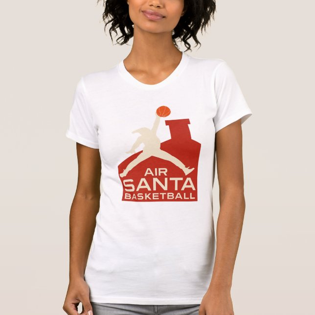  AIR SANTA – Funny Xmas Basketball Tshirt (Front)