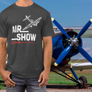 AIR SHOW B-17 WWII Vintage Airplane,Custom Year T-Shirt
