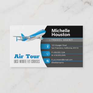 Air Tour   Travel Agent Business Card