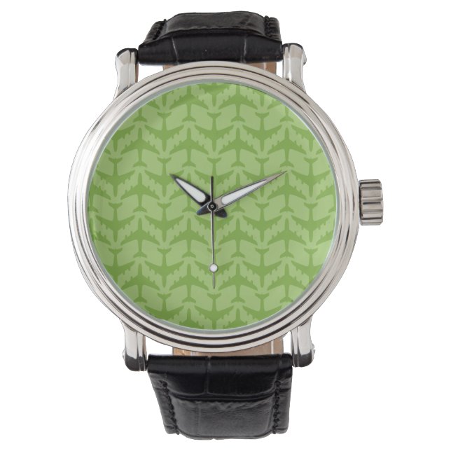 Air Traffic Aeroplane Pattern Green Watch (Front)
