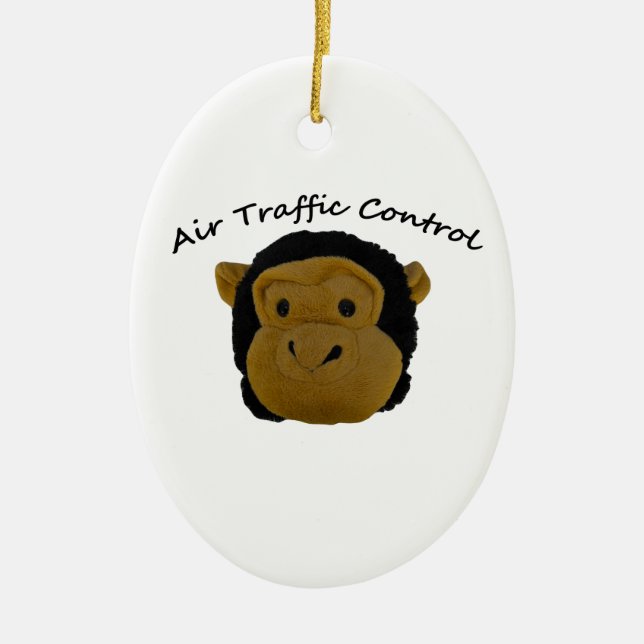 Air Traffic Control Accounts Department.Funny Gift Ceramic Tree Decoration (Front)