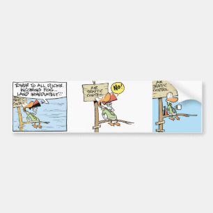 Air Traffic Control Cartoon Bumper Sticker