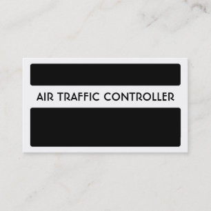 Air Traffic Controller black white business cards